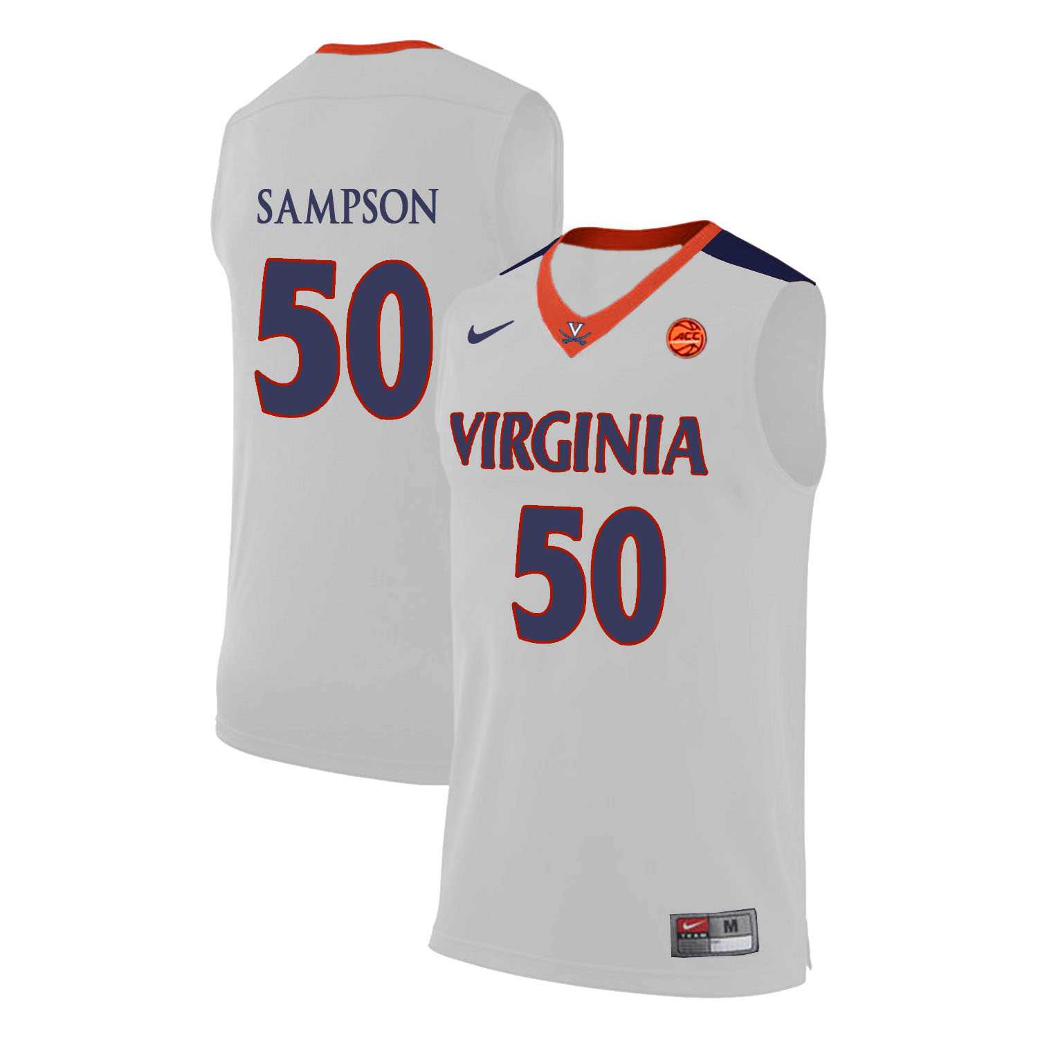 Virginia Cavaliers #50 Ralph Sampson White College Basketball Jersey